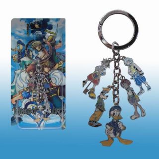 Kingdom Hearts Anime Characters Key Chain w 5 Pendents