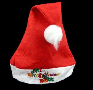 Logo Santa Claus Fancy Dress Night Party Hat Cap Kids Children X096