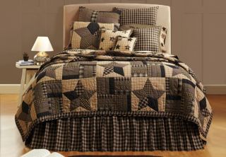 Rustic Primitive 4pc Queen Cal King Quilt Shams Pillow Bed Set