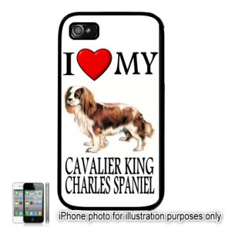 Cavalier King Charles I Love My Dog iPhone 4 4S Case Cover Skin Black