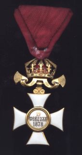 King Ferdinand order cross of St. Alexander IV class with crown in