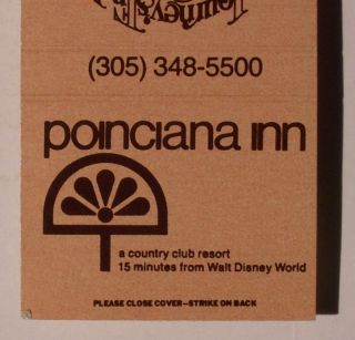 1980s Matchbook Poinciana Inn Resort Kissimmee FL MB
