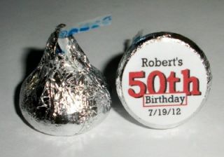 216 50th Birthday Party Favors Hershey Kiss Labels