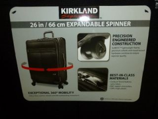 NEW Kirkland Cordura 26 Expandable Spinner 360 Mobility 4 Wheels