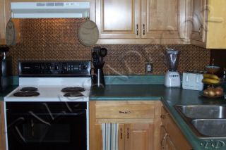 Faux Tin Kitchen Backsplash Roll WC20 Copper for Seamless Installation