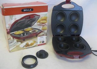 13585 4 Slot Pie Maker Red Small Kitchen Appliances for Home