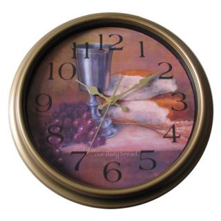 162228468 New Haven Grape And Wine Kitchen Wall Clock In  