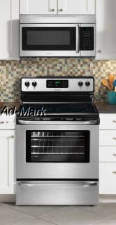 STAINLESS STEEL 30 ELECTRIC RANGE AND OTR MICROWAVE KITCHEN PACKAGE