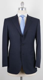 New $6600 KITON Navy Blue Suit 40 50