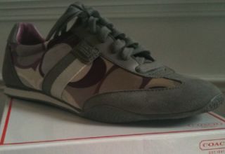 New Coach Kinsley Scarf Print Sneakers Shoes Sz 6M 6 5M 7M 7 5M 8M 8
