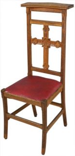 Vintage French Gothic Prie Dieu Prayer Chair Kneeler