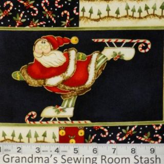 Dear Santa Diane Knott Christmas Panel 7 Quilt Blocks Cotton Quilting