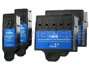 compatible kodak 10 ink cartridges value 4 pack 2x black