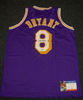Kobe Bryant Autographed Los Angeles Lakers Jersey Purple Rookie Style