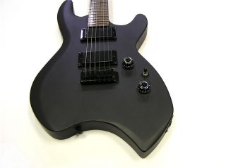 Kona Gothic Satin Black Electric Guitar w/ Grover Tuners & Custom Case