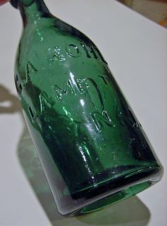 Emerald Green G A Kohl Lamb T N J Improved Water 1860s Blob Top