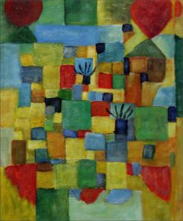 Paul Klee Southern Gardens Repro Hand Painted Oil Painting 20x24in