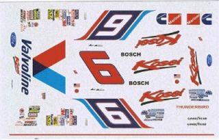 Valvoline Kosei 1997 Mark Martin NASCAR Decal
