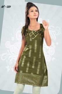 Women Bollywood Style Tunic Kurti Salwar Kameez Indian Kurta Cotton