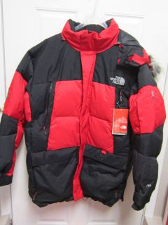 North Face Mens VOSTOK Parka Jacket Black Red $349