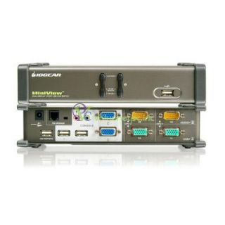 IOGEAR MiniView GCS1742 2 Port Dual View KVM Switch GCS1742