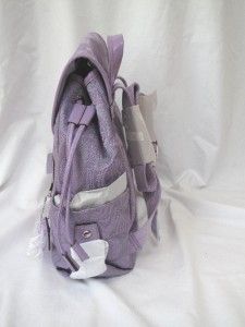 Purple Signature Fabric Leather Kyra Daisy Backpack Handbag