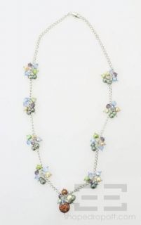 Designer 22 Multicolor Freshwater Pearl Crystal Necklace