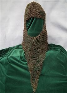 century Indo Persian Islamic Chainmail Helmet Kula Zirah for sword