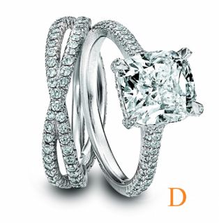 50 Carat Cushion Cut Bridal Set GIA Certified Diamond Match