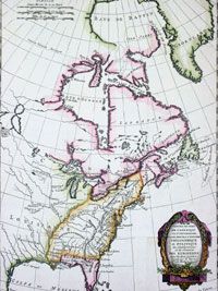 1780 Bonne Antique Map United States of America Canada