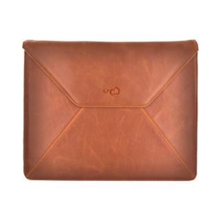 Cellbatt Brown Kroo 13 in Notebook Leather Envelope Snap Case