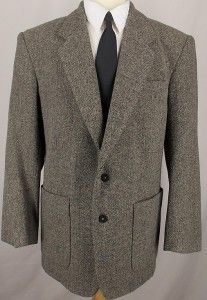 42 R L Homme Cashmere Black Herringbone 2 BTN Sport Coat Jacket Suit