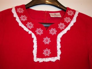 Gorgeous+ Hanna Anderson Red, Snowflake Girls Size L 10 12 Dress w