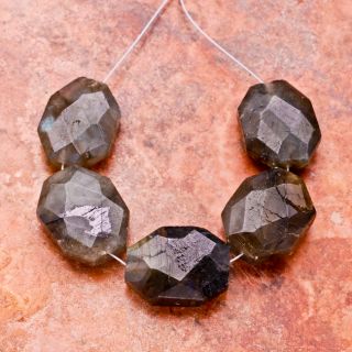 21x15mm Natural Labradorite Gemstone Faceted Beads 4