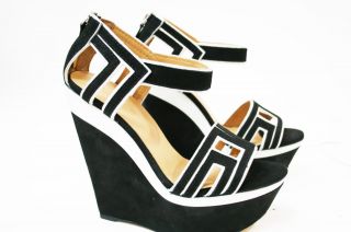 New 2012 L A M B IVA Suede Wedge Sandals $350