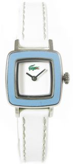 Ladies Lacoste Swing Watch White Leather Strap