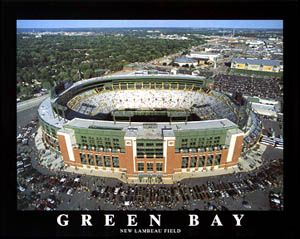 New Lambeau Field Green Bay Packers Aerial Poster 2004
