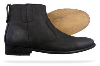 Lambretta Plain Boot Mens Chelsea Ankle Boots M385 Black All Sizes
