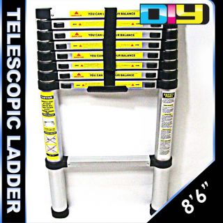 Aluminum Telescopic Collapsible Extendable Ladder 330 Pound Duty