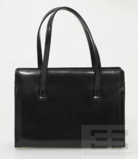 LAMBERTSON Truex Black Leather Frame Small Handbag