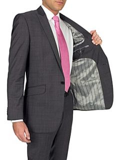 Alexandre Savile Row Striped suit jacket Charcoal   
