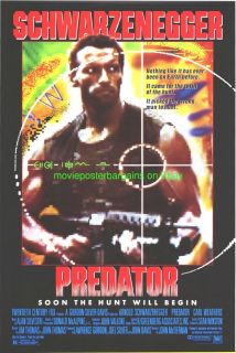 Predator Movie Poster Arnold Schwarzenegger Commando