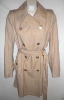 Burberry Brit $895 Langford Trench Coat Classic Plaid Lining Size 10