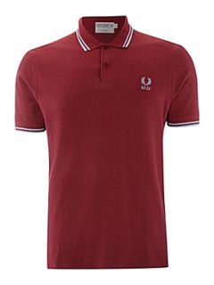 Fred Perry Twin tipped 60 year anniversary polo shirt Maroon   