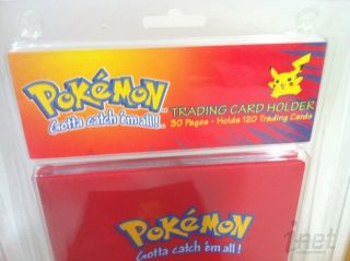 90 Pages Pokemon Card Holder Binder Red Blue Yellow