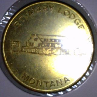 St Mary Lake Glacier Park Montana Good Luck Bronze Token Medal