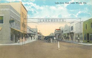 FL Lake Worth Lake Avenue East Town View Early R43993