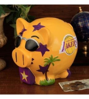 Los Angeles Lakers NBA Resin Large Thematic Piggy Bank New