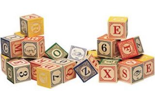 Uncle GOOSE Classic Embossed Alphabet Blocks ABC Ages 2 and Up New