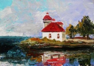 Sea Lighthouse Landscape Original Painting JMW Art John Williams